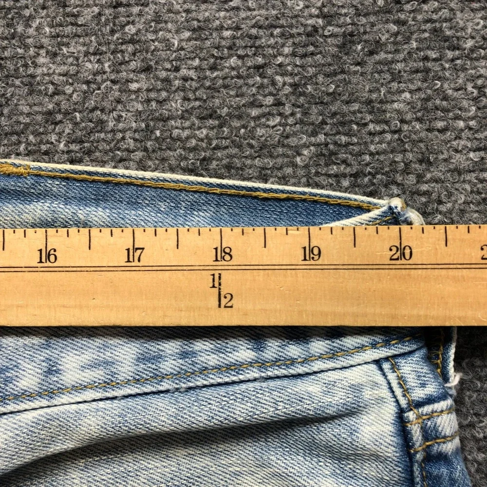 American Eagle Mens Relaxed Straight Leg Jeans Light Wash Blue 38x34 Cotton